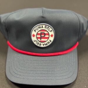 Puma Flexfit Gray Cap with Red Accents